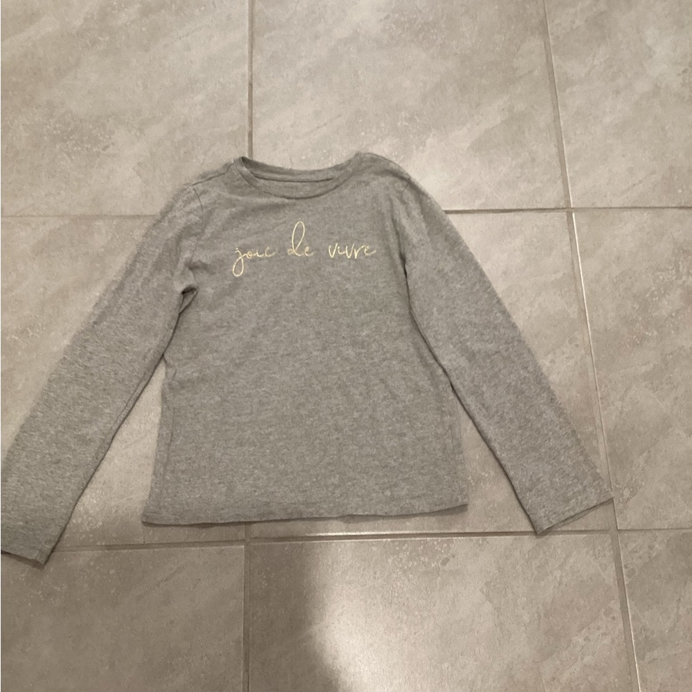 Gray Long Sleeve Kids Shirt